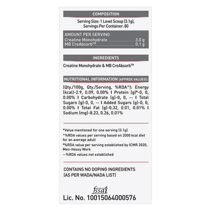MuscleBlaze Creatine Monohydrate CreAMP