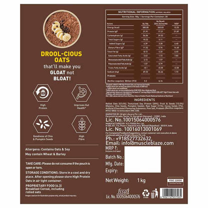 MuscleBlaze High Protein Oats OP
