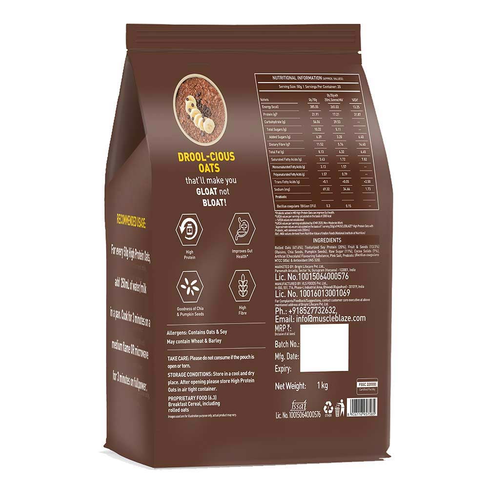 MuscleBlaze High Protein Oats OP