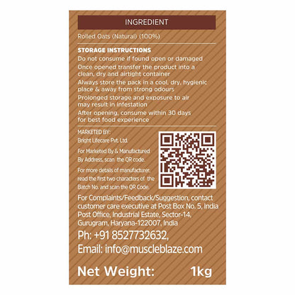 MuscleBlaze Instant Rolled Oats