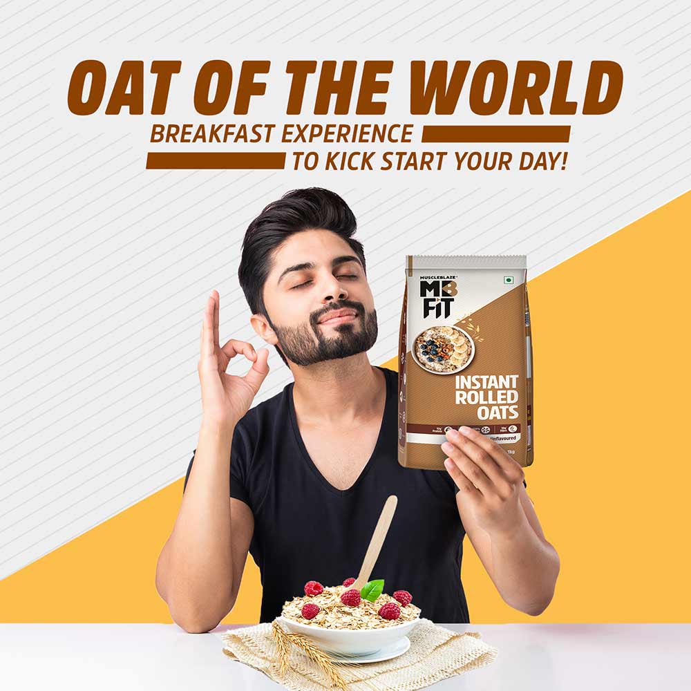 MuscleBlaze Instant Rolled Oats