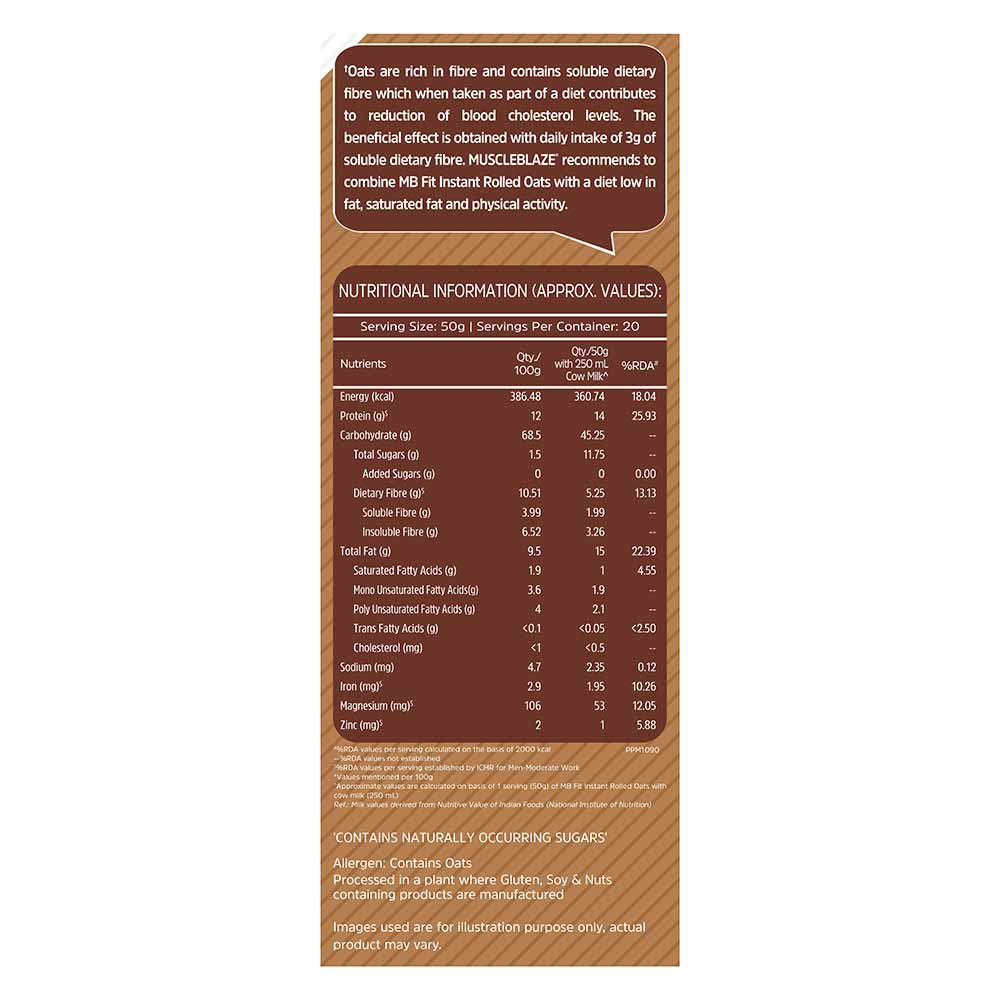 MuscleBlaze Instant Rolled Oats