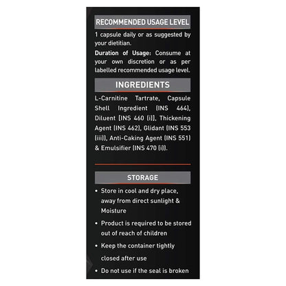 MuscleBlaze L-Carnitine L-Tartrate