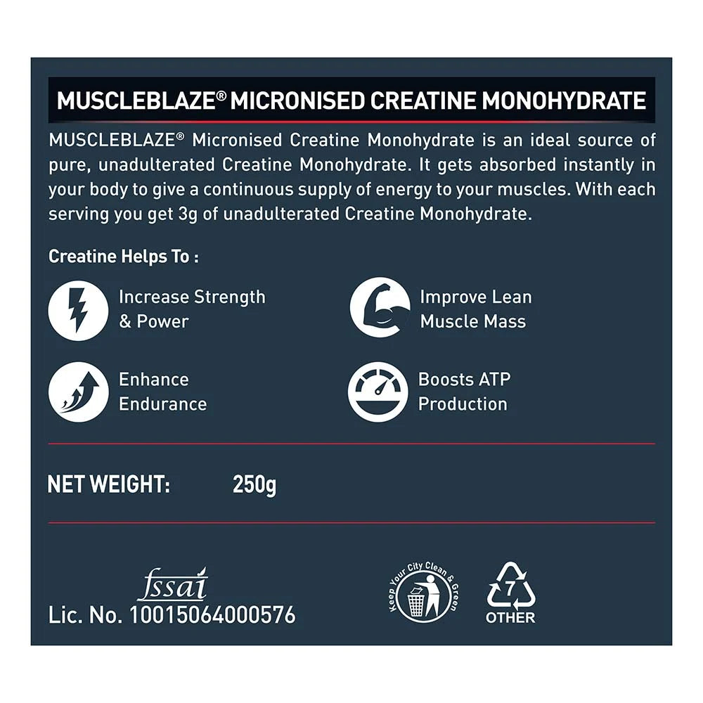 MuscleBlaze Micronised Creatine Monohydrate