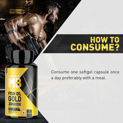 MuscleBlaze Omega 3 Fish Oil Gold 3x Triple Strength