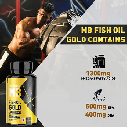 MuscleBlaze Omega 3 Fish Oil Gold 3x Triple Strength