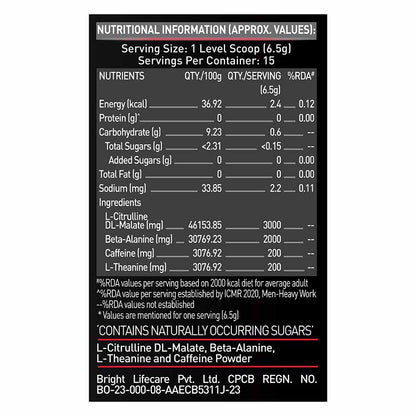 MuscleBlaze PRE Workout 200 Xtreme