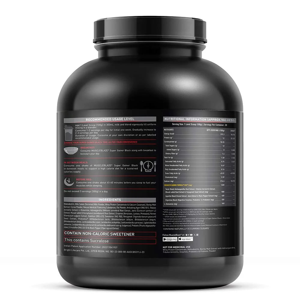 MuscleBlaze Super Gainer Black
