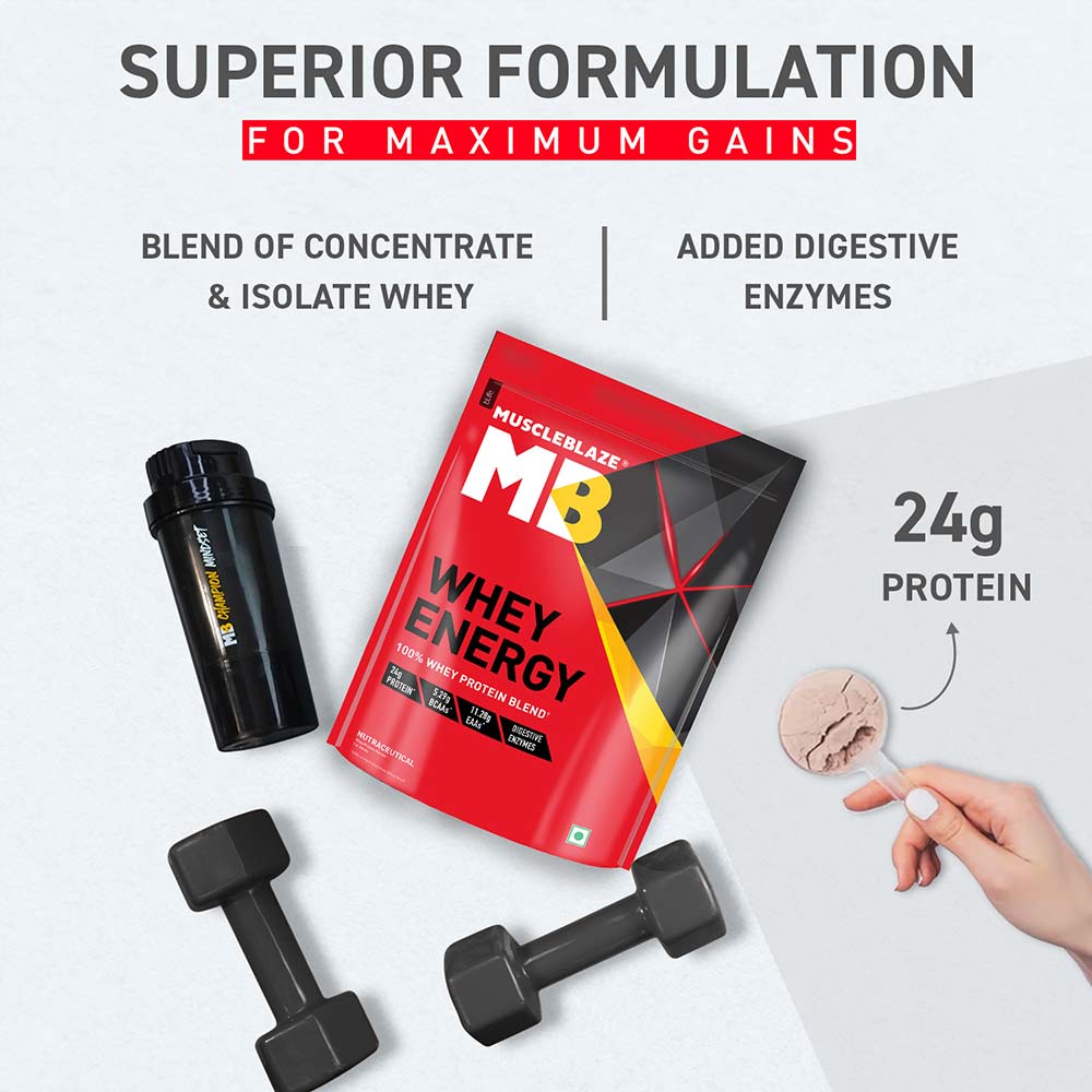 MuscleBlaze Whey Energy with Digezyme