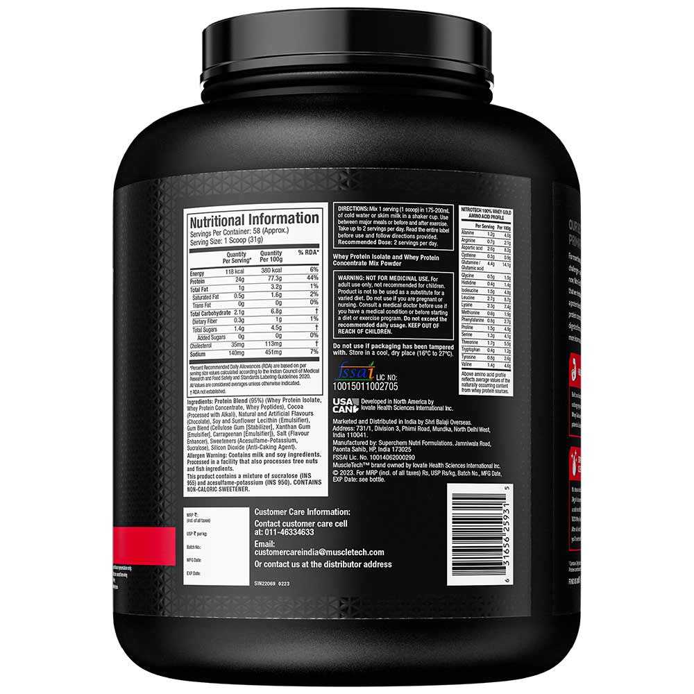 MuscleTech Nitrotech 100% Whey Gold