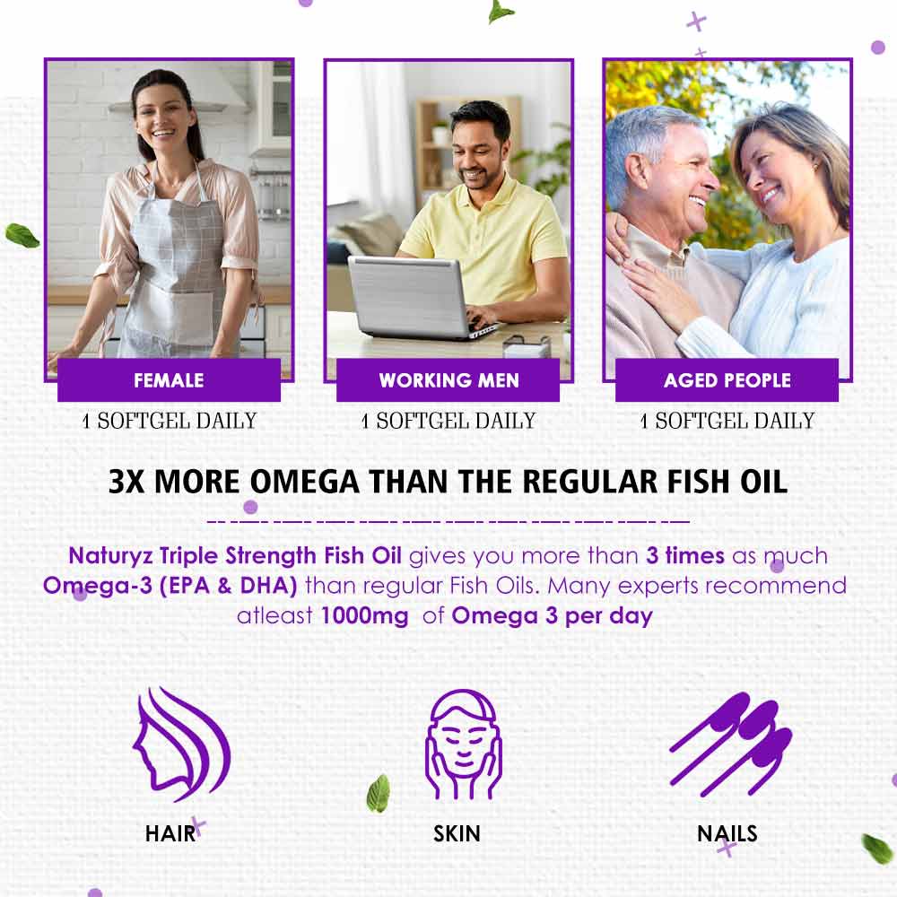 Naturyz Triple Strength Omega 3 Fish Oil