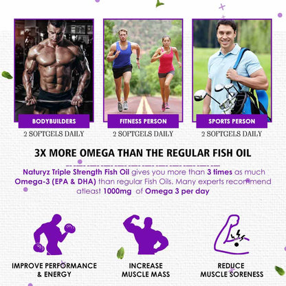 Naturyz Triple Strength Omega 3 Fish Oil
