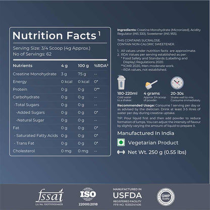 Nutrabay Gold Micronised Creatine Monohydrate