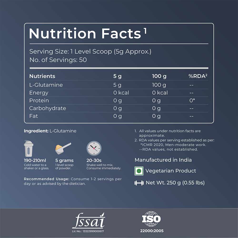 Nutrabay Pure 100% Glutamine Amino Acid