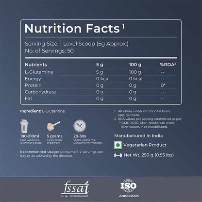 Nutrabay Pure 100% Glutamine Amino Acid