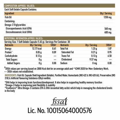 TrueBasics Ultra Omega-3