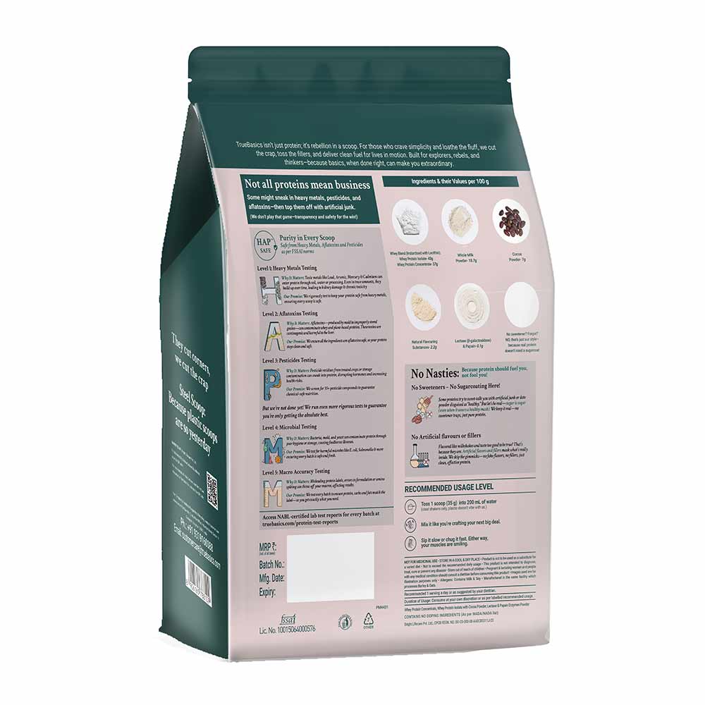 TrueBasics Clean Whey Protein (Isolate + Concentrate)