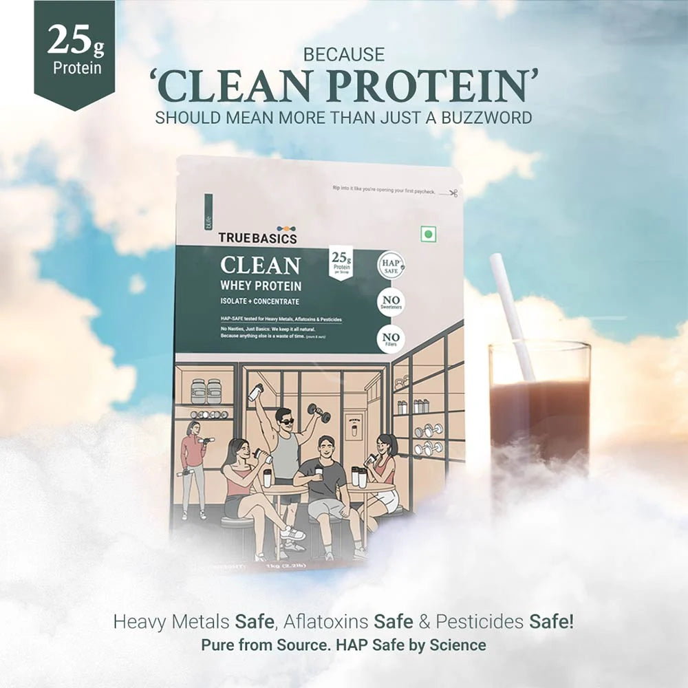 TrueBasics Clean Whey Protein (Isolate + Concentrate)