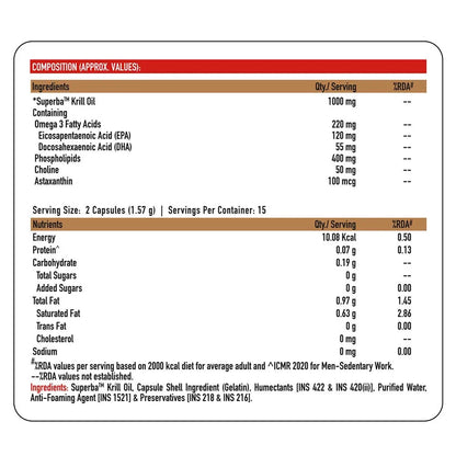 TrueBasics Heart Omega-3 Antarctic Krill Oil