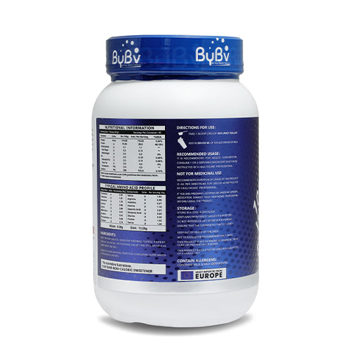 Bybv 100% Whey Isolate | 26 G Protein | 6.39G BCCA | Ultra Filter | Low Carbs | Fast Digestive enzymes
