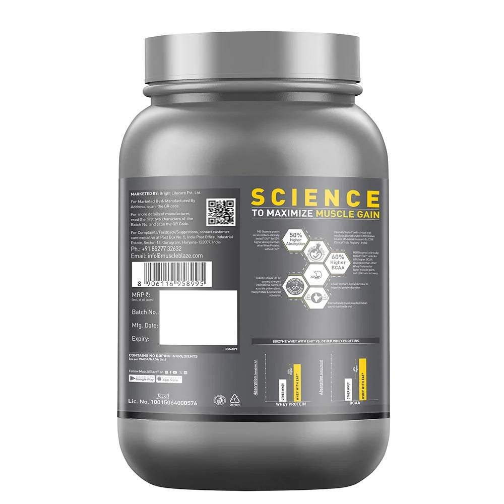 MuscleBlaze Biozyme Performance Whey